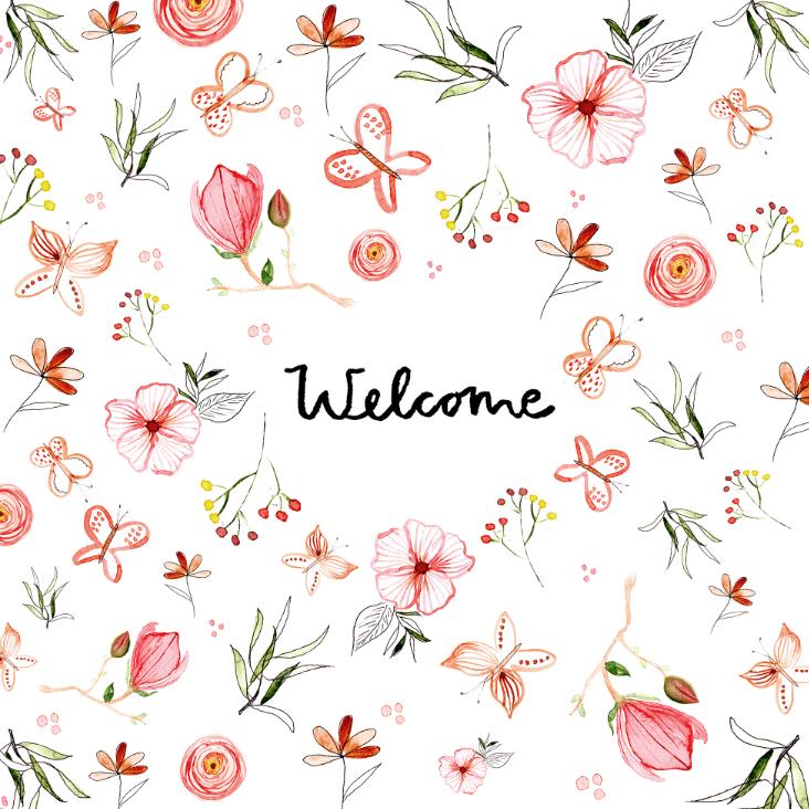 Servietten Welcome