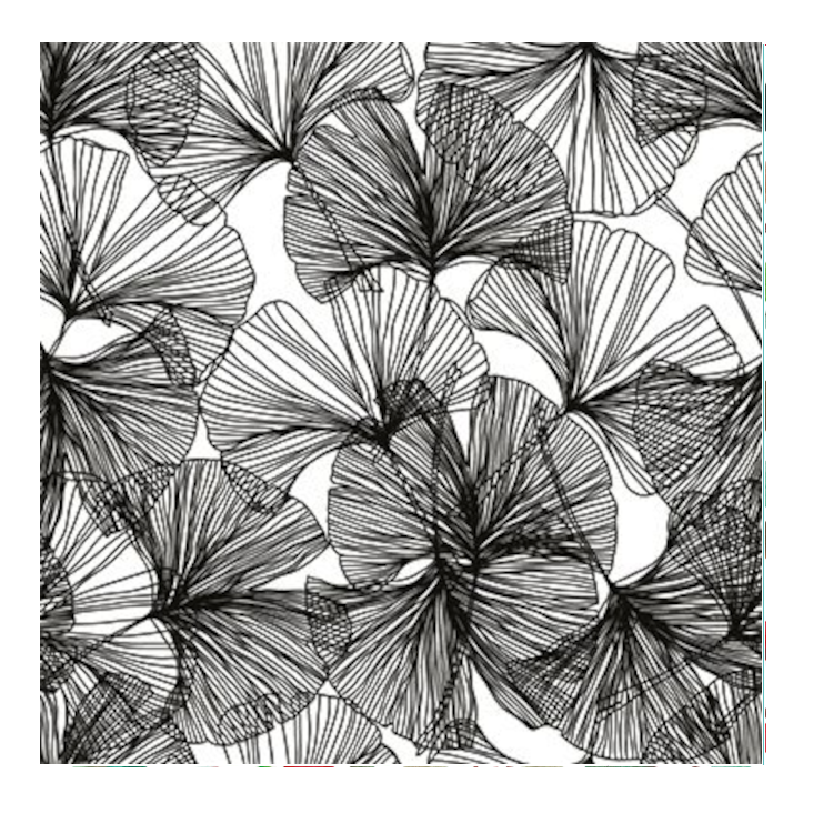 Servietten Ginko black