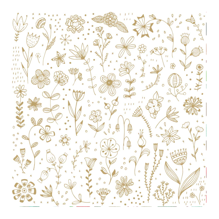 Servietten Pure Flower Gold
