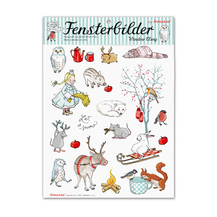 Fensterbilder Schneetiere