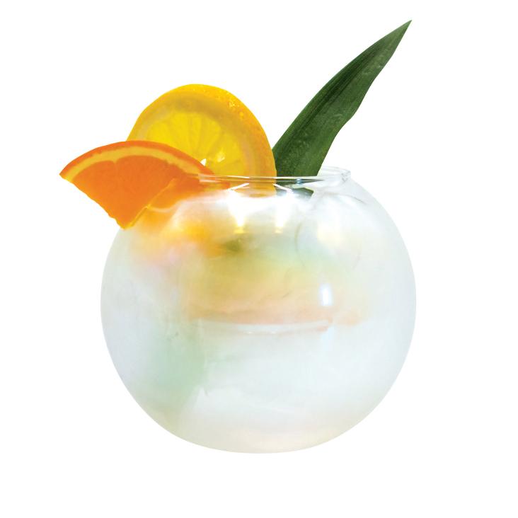 Cocktail Glas Happy Hour Goldfisch