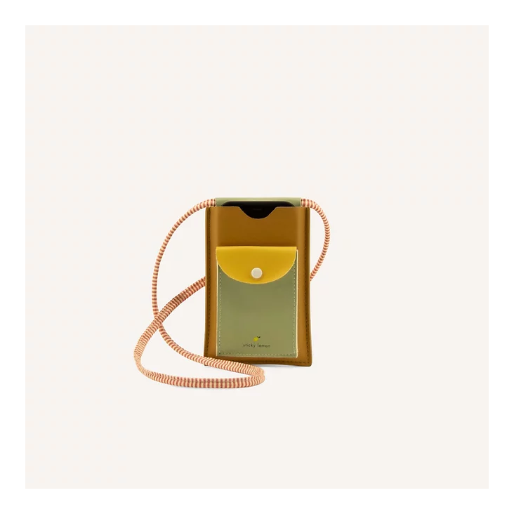 Sticky Lemon Phone Pouch Meadows Khaki Green