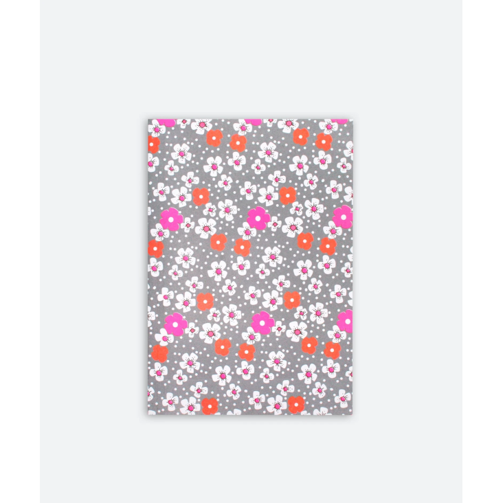 Notizheft Fleurs des iles gris