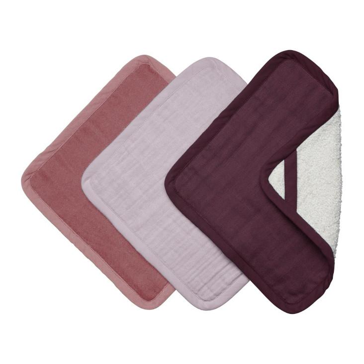 Waschtücher 3er Set Clay, Cherry, Mauve