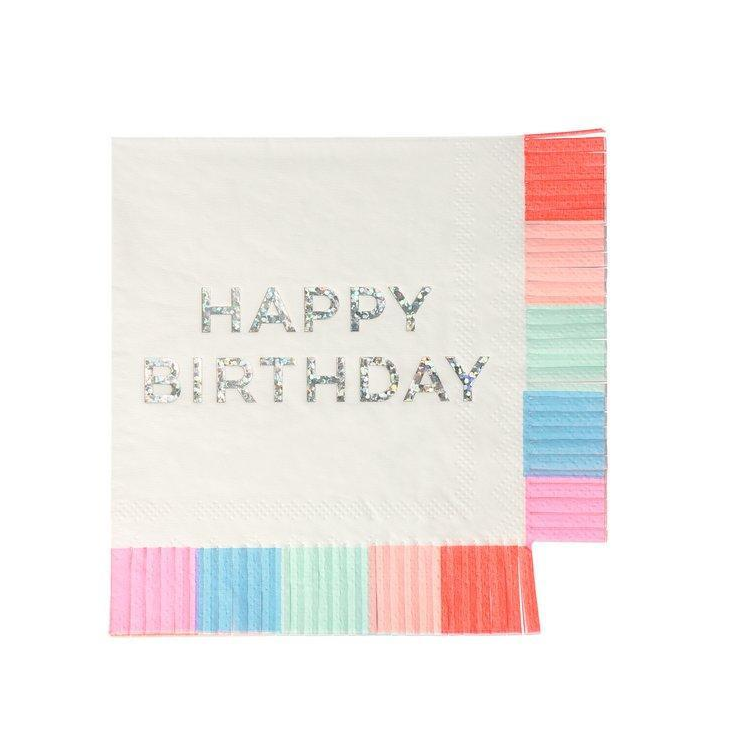 Happy Birthday Fringe Servietten von Meri Meri