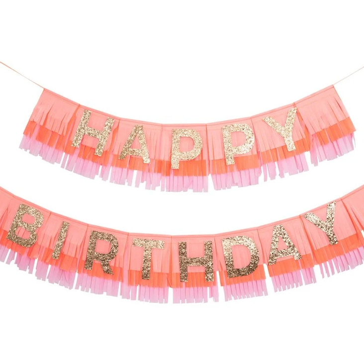Happy Birthday Girlande von Meri Meri