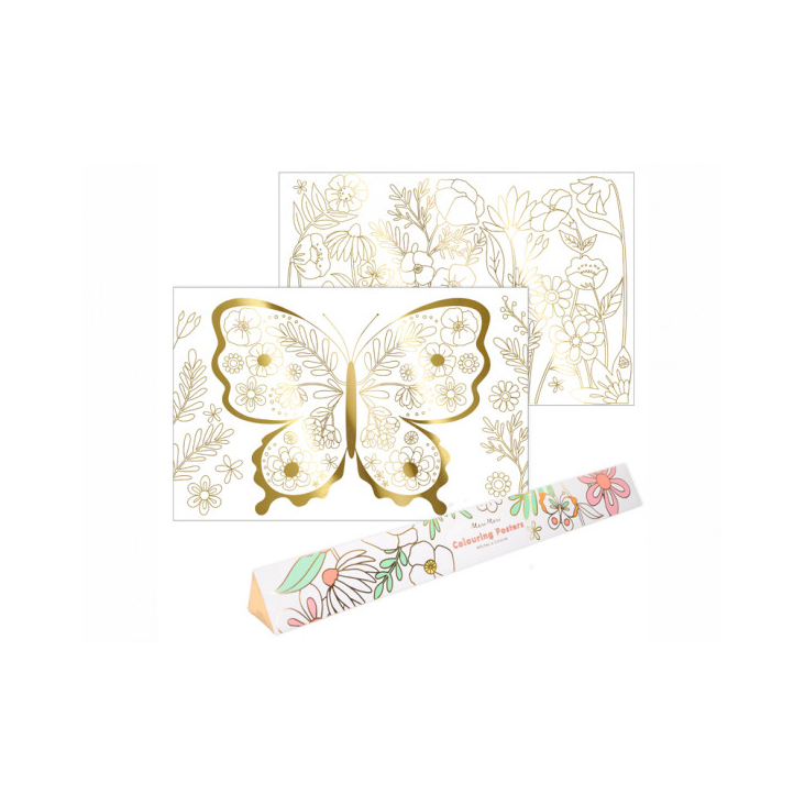 XL Ausmalposter Butterfly Meri Meri