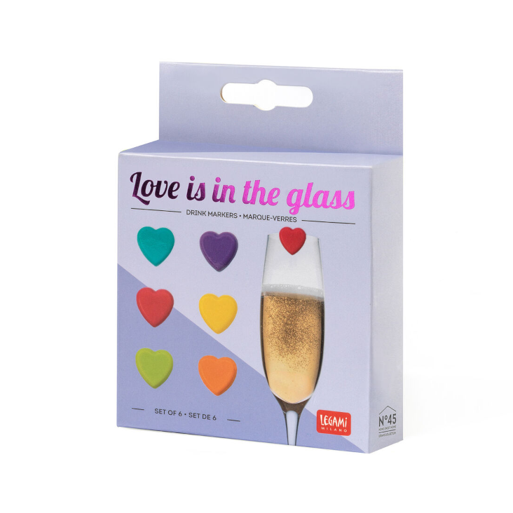 Glasmarkierer-Set Hearts