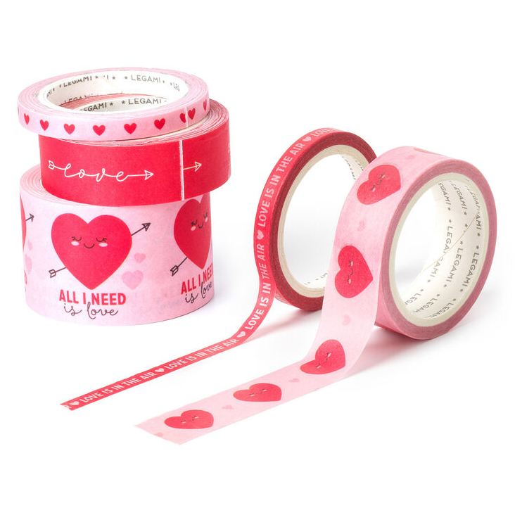 Set Papierklebebänder Heart