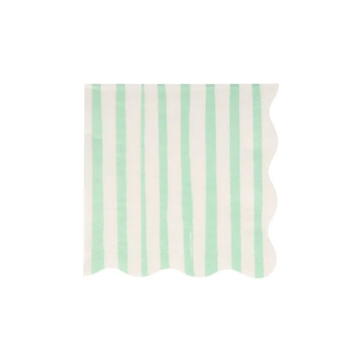 Meri Meri Mint Stripe Small Napkins