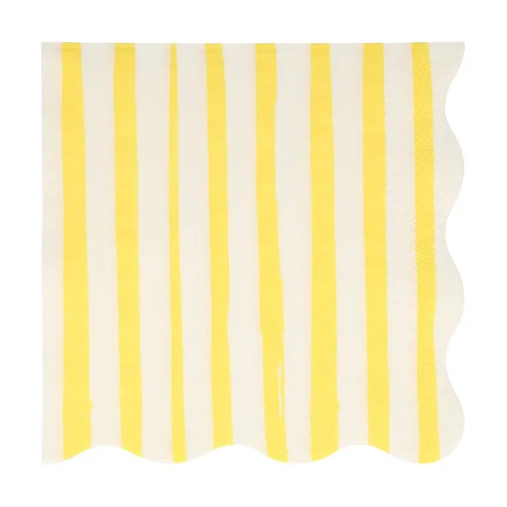 Meri Meri Yellow Stripe Small Napkins