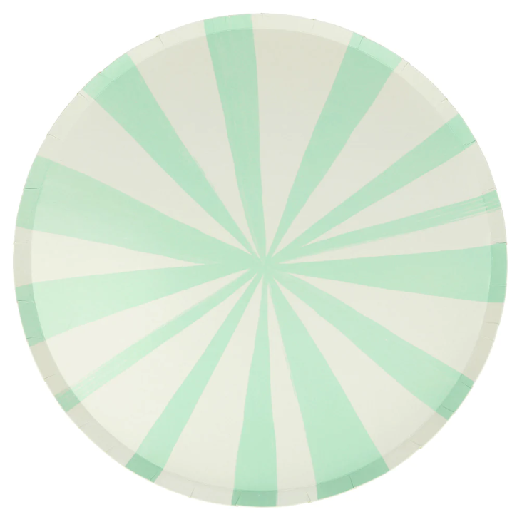 Meri Meri Mint Stripe Dinner Plates