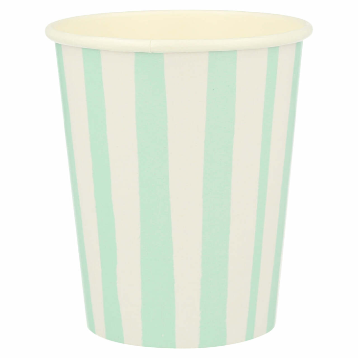Meri Meri Mint Stripe Cups