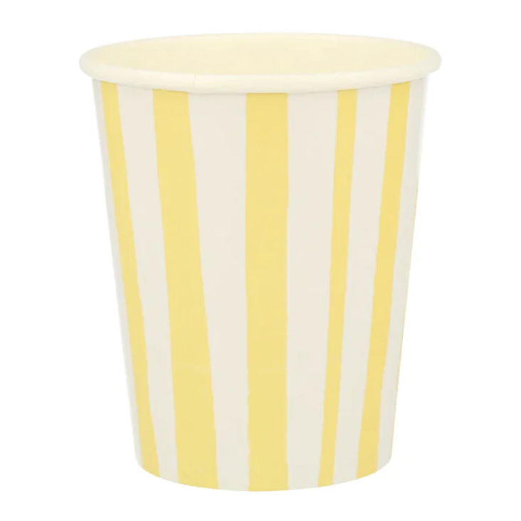 Meri Meri Yellow Stripe Cups