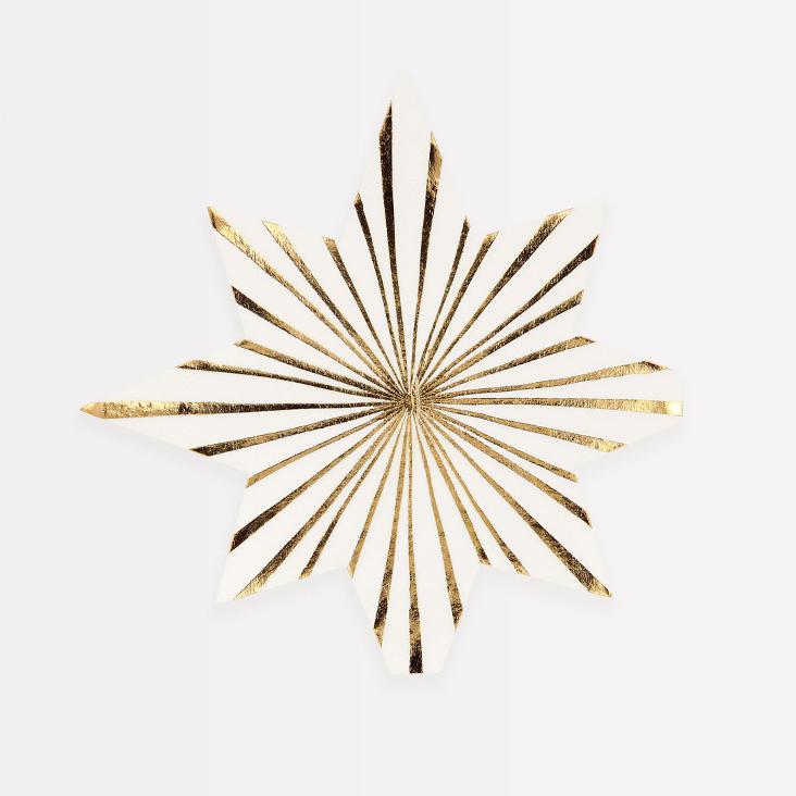 Servietten Gold Stripe Star