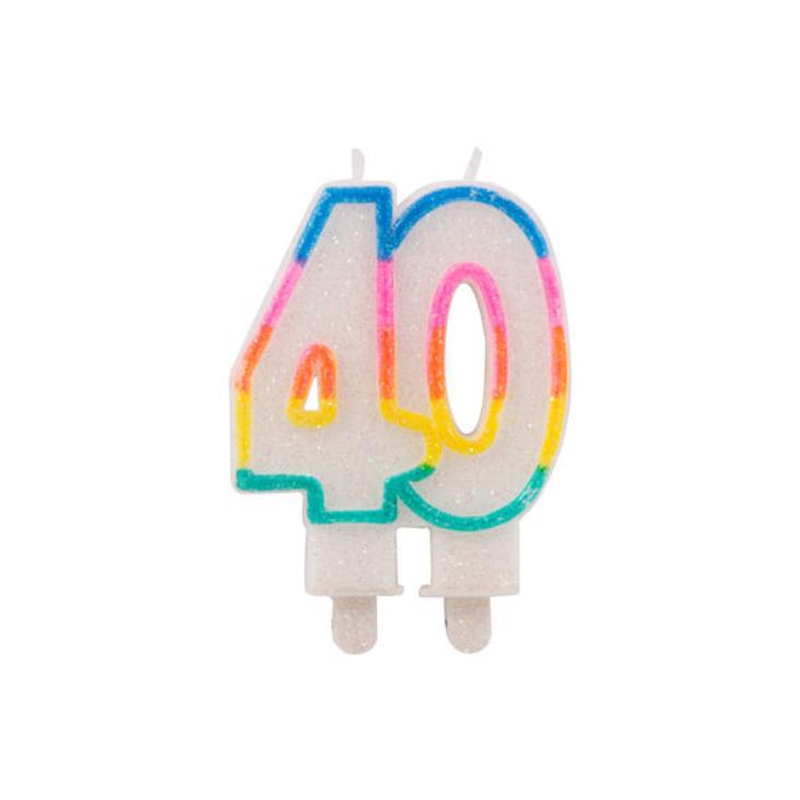 Kerze 40 Jahre