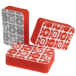 Putzschwämme 3er Set Apfel Design