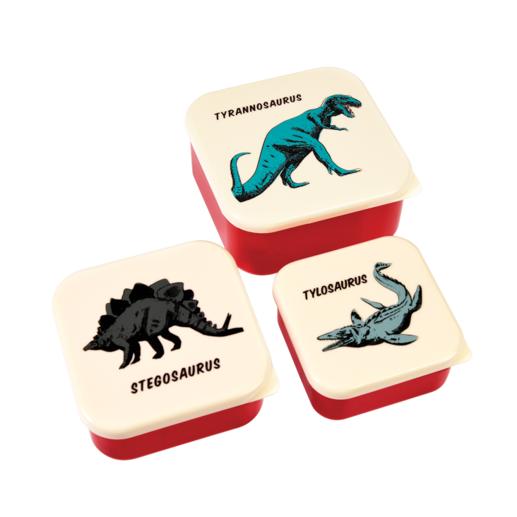 3-ER SET SNACKDOSEN Dinosaurier