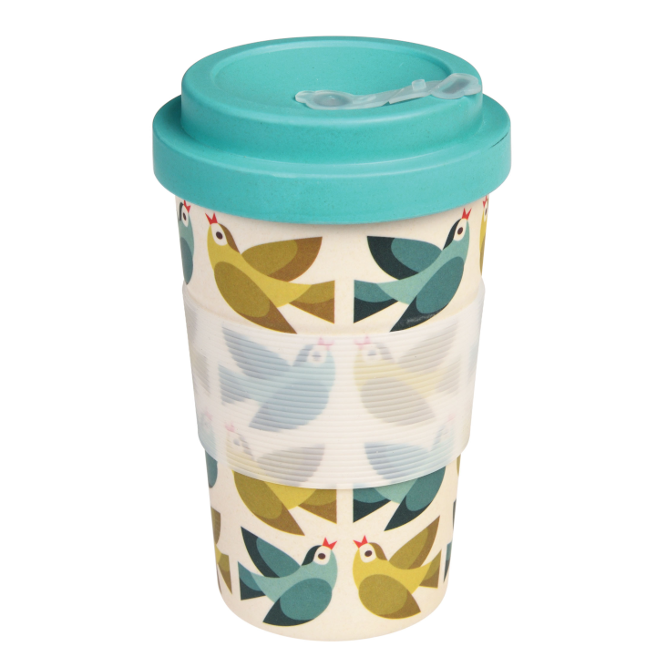 KAFFEEBECHER MIT DECKEL LOVE BIRDS