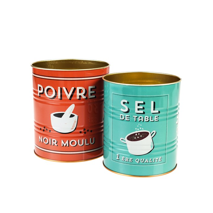 AUFBEWAHRUNGSDOSEN SALT & PEPPER (2-ER SET)