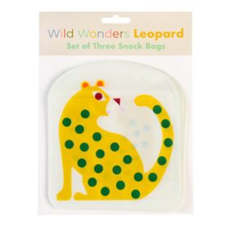 SNACKBEUTEL LEOPARD (3-ER SET)