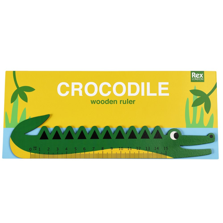 Hölzernes Lineal Krokodil