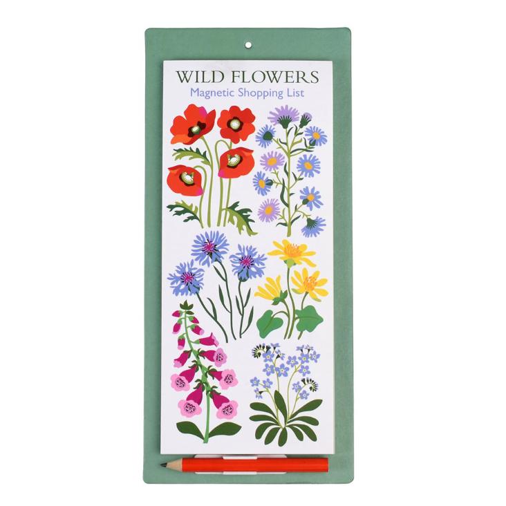Magnetische Einkaufsliste - Wild Flowers