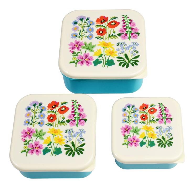 3er-Set Snack Boxes - Wild Flowers