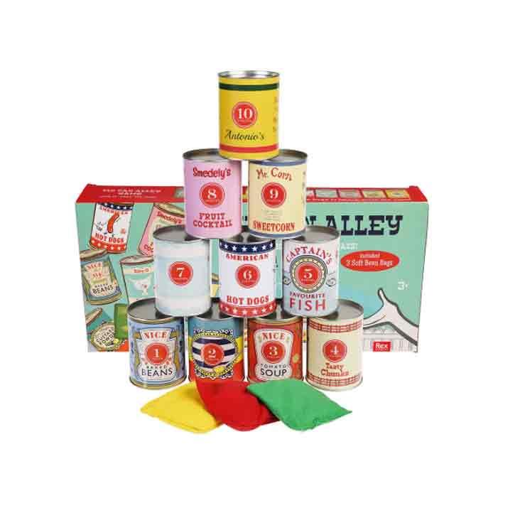 Traditional tin can alley game