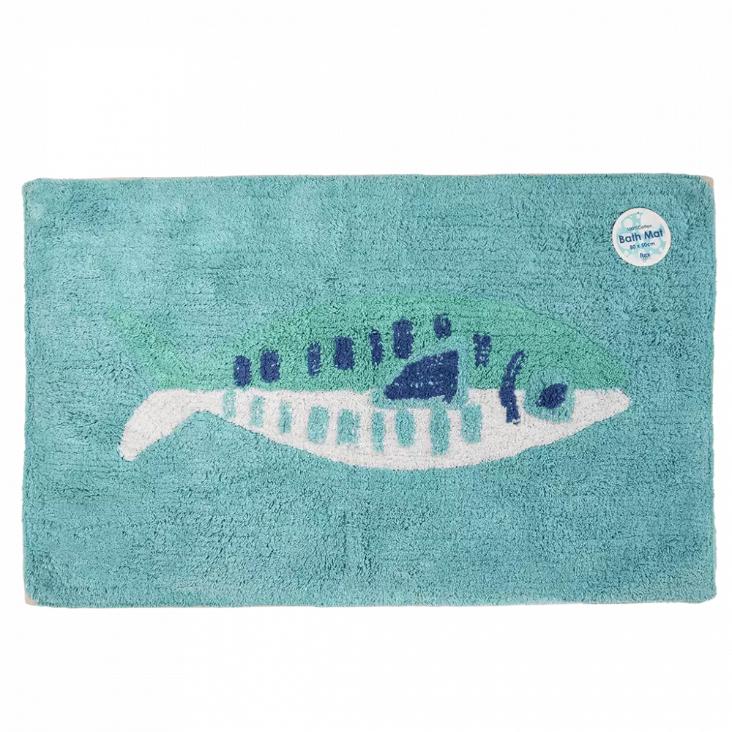Flauschige Badematte Fisch