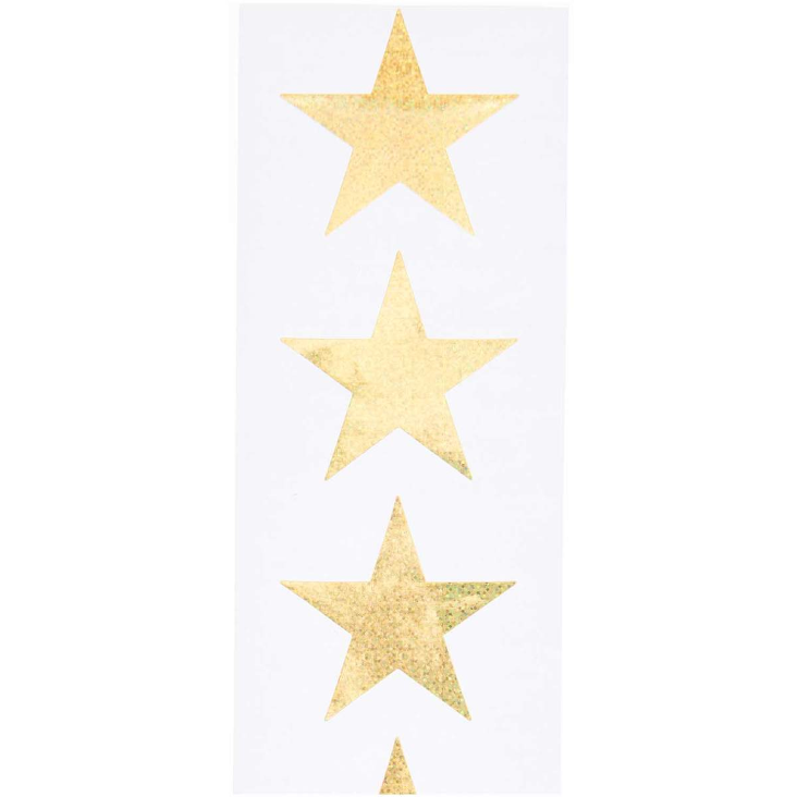 Stickerrolle Sterne Gold Holografisch 120 Stk