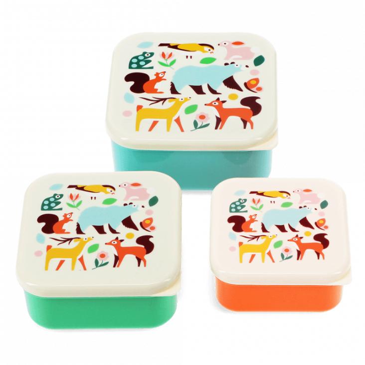 Snackboxen 3er-Set - Woodland