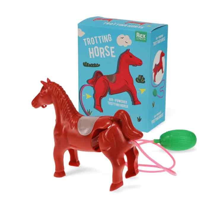 Air-powered trotting horse