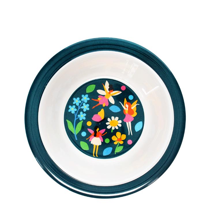 Children`s melamine bowl - Fairies in the Garden