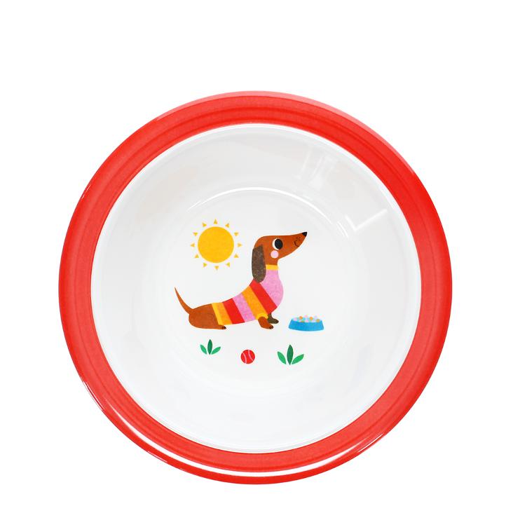 Children`s melamine bowl - Sausage Dog