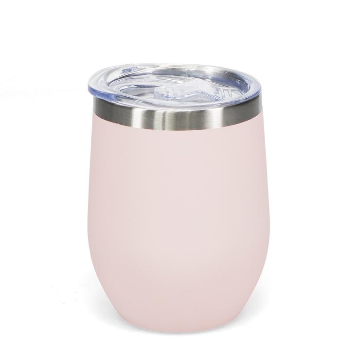 Rubber coated travel cup 350ml - Pink