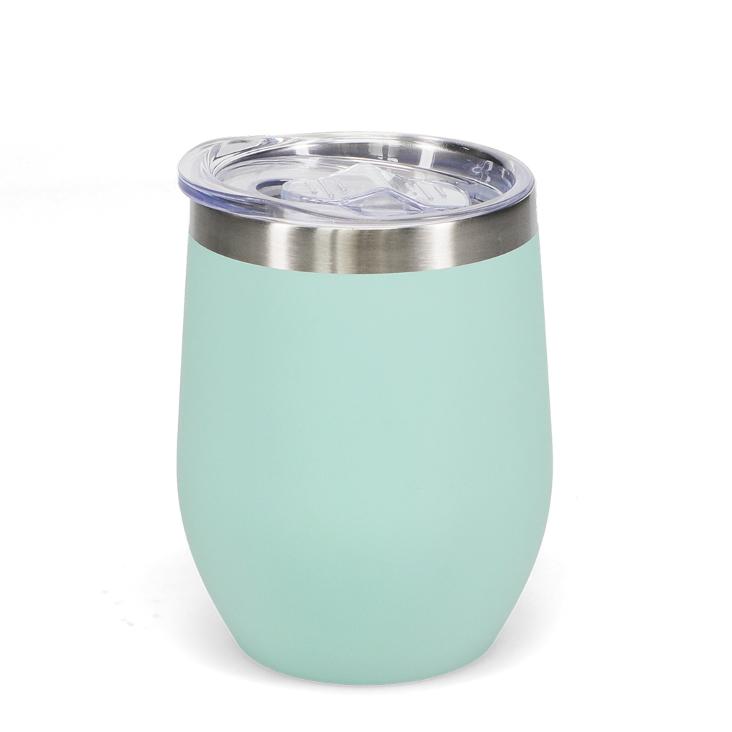 Rubber coated travel cup 350ml - Eggshell blue