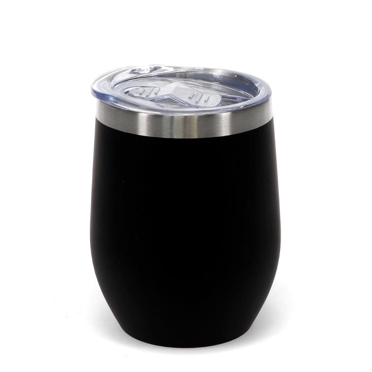 Rubber coated travel cup 350ml - Black