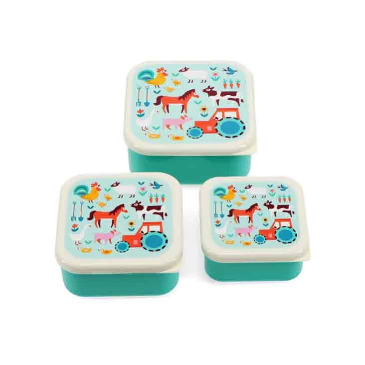 Snackboxen 3er-Set - Bauernhof