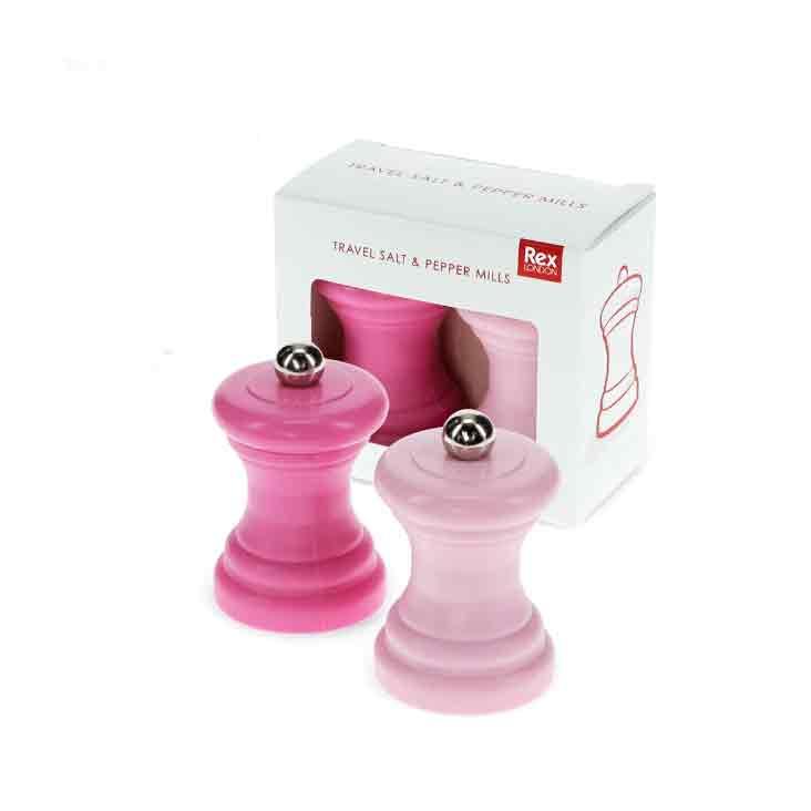 Travel salt & pepper mill set - Pink