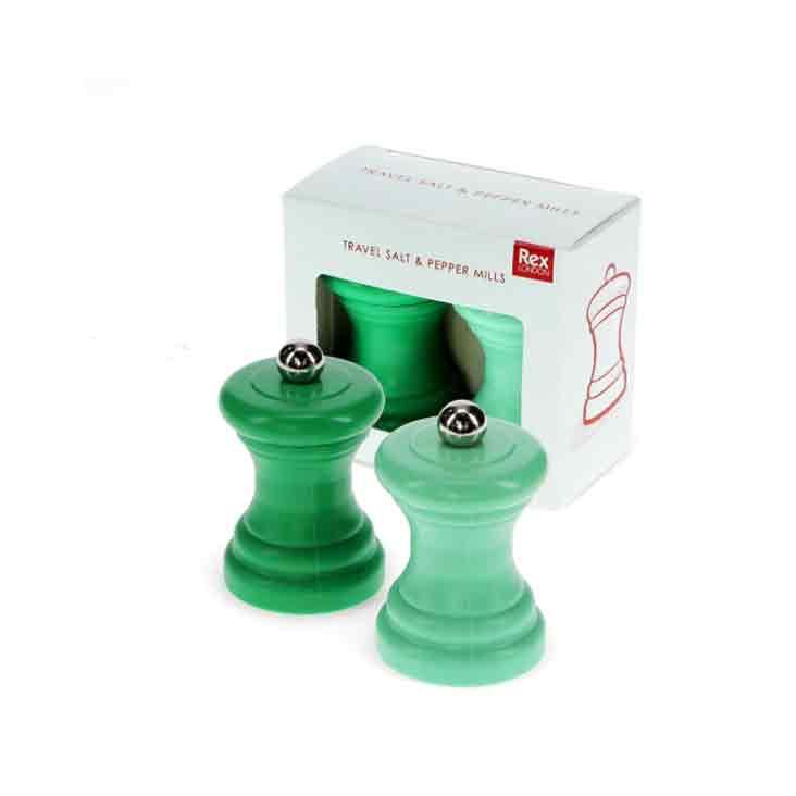 Travel salt & pepper mill set - Green