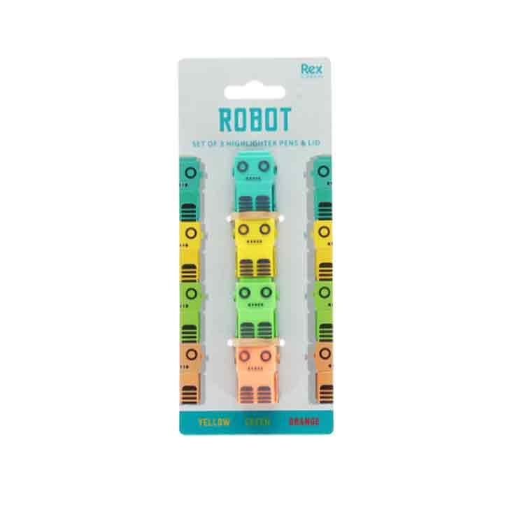 Stapelbares Textmarker-Set - Roboter