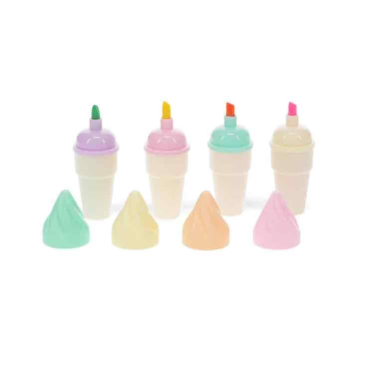 Mini-Textmarker (4er-Set) - Eiscreme