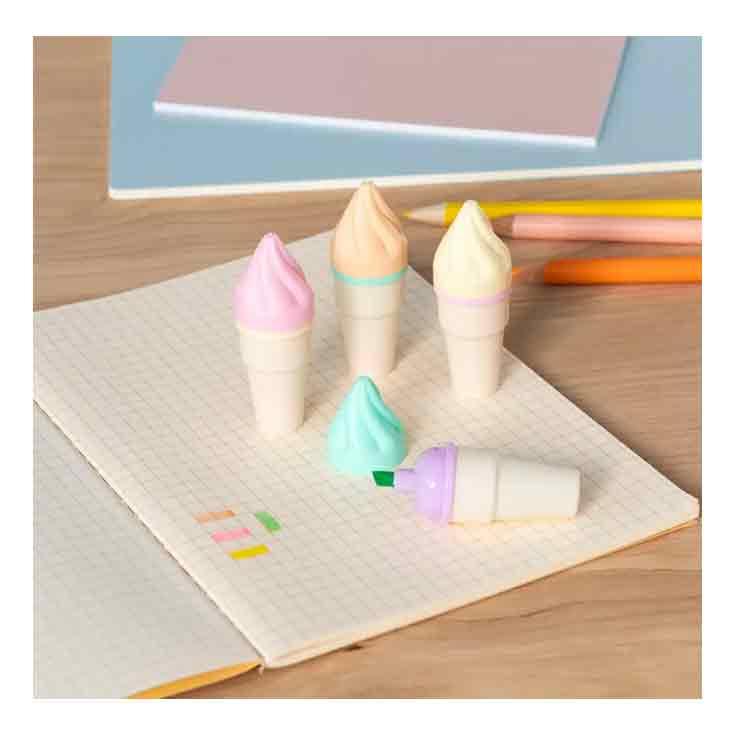 Mini-Textmarker (4er-Set) - Eiscreme - 0