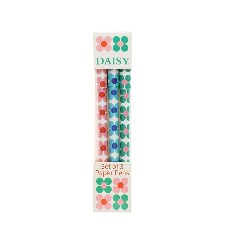 Kugelschreiber aus Papier (3-er Set) - Daisy