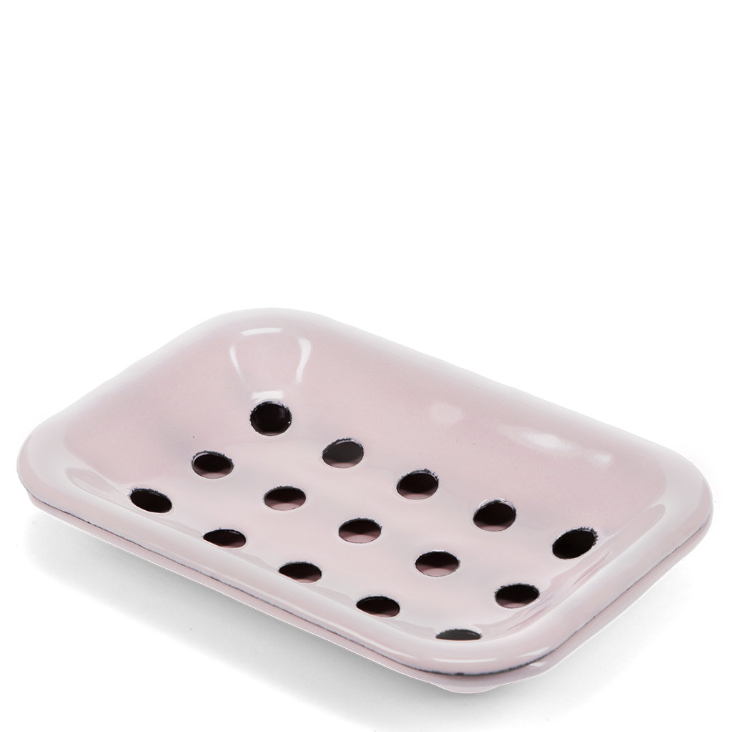 Seifenschale aus Emaille - Pink