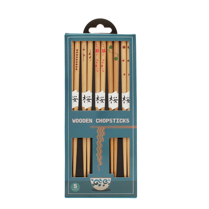 Essstäbchen aus Holz - Zarte Muster