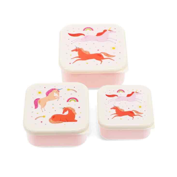 Snack boxes (set of 3) - Unicorn