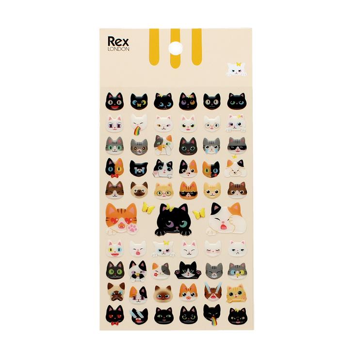3D Sticker - Quirky Cats