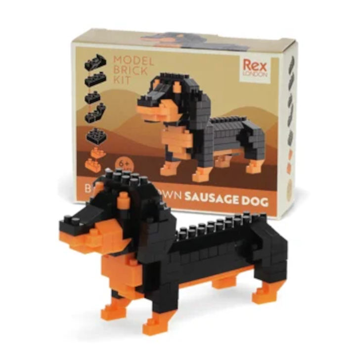Build your own dog model brick kit - Sausage Dog